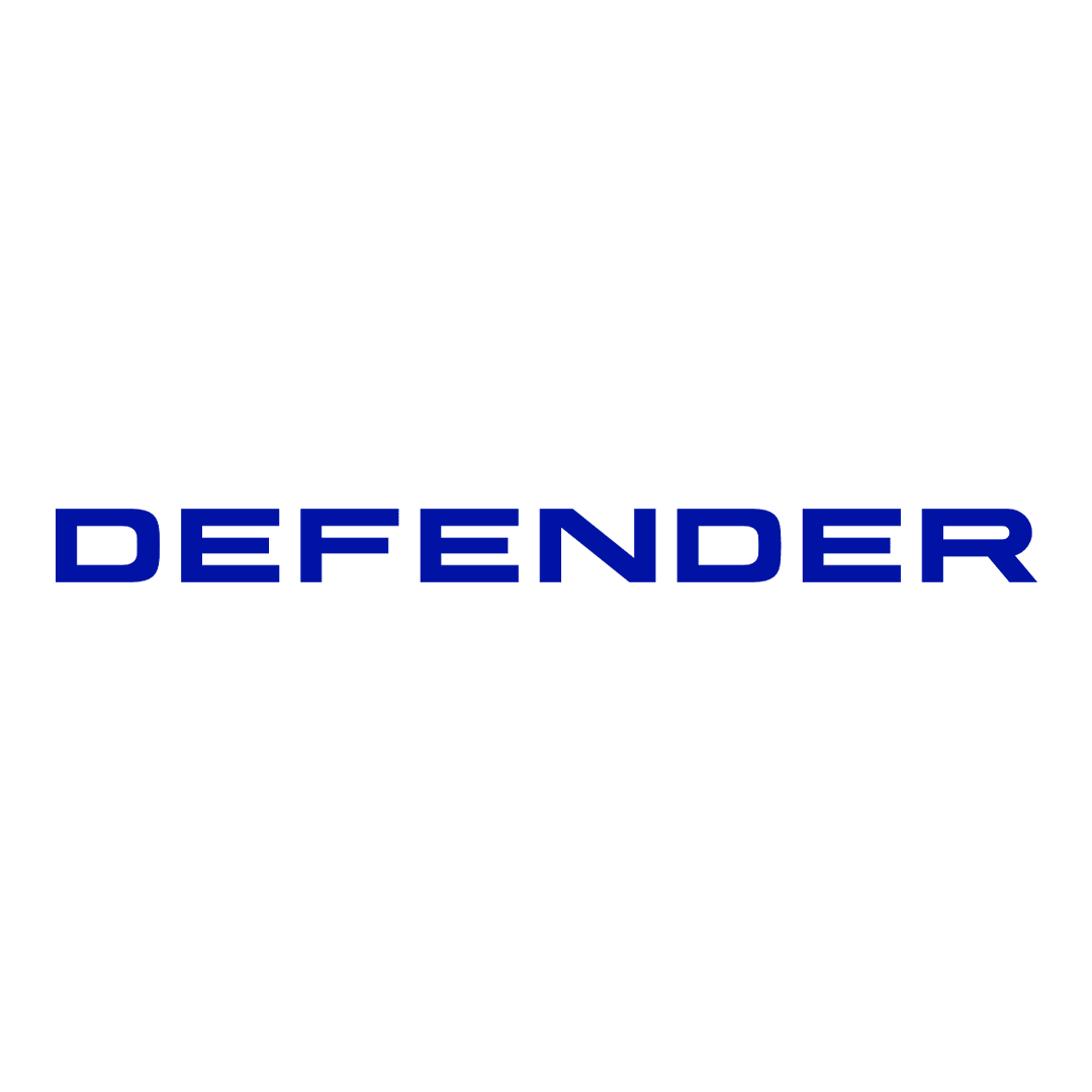 Blue logo of DEFENDER