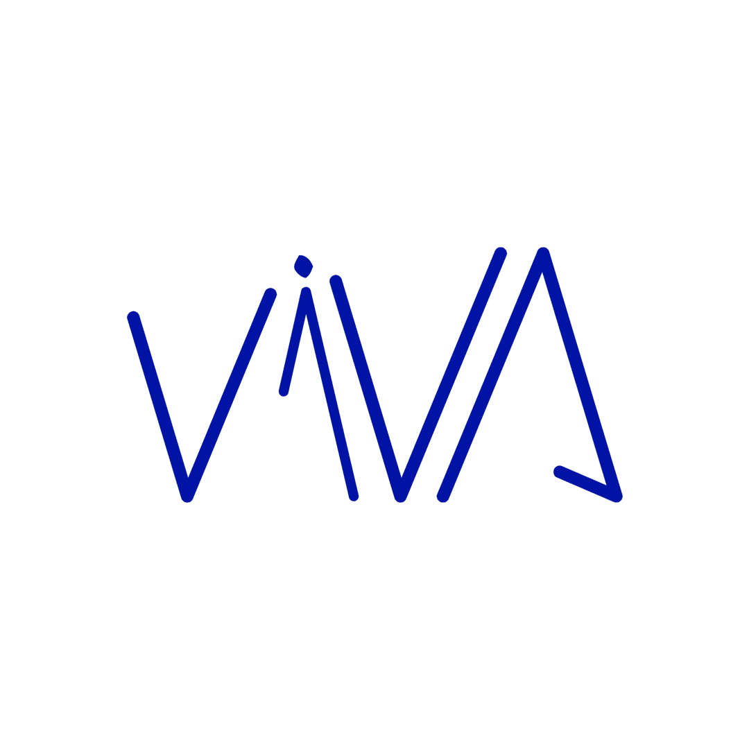 Handwritten word 'VIVA' in blue ink on a white background representing the VIVA logo