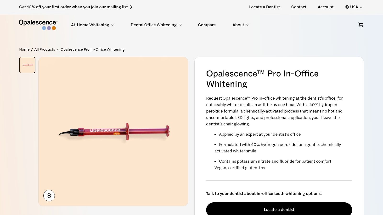 Opalescence (Opalescence Boost in‑office & Opalescence Go prefilled trays)