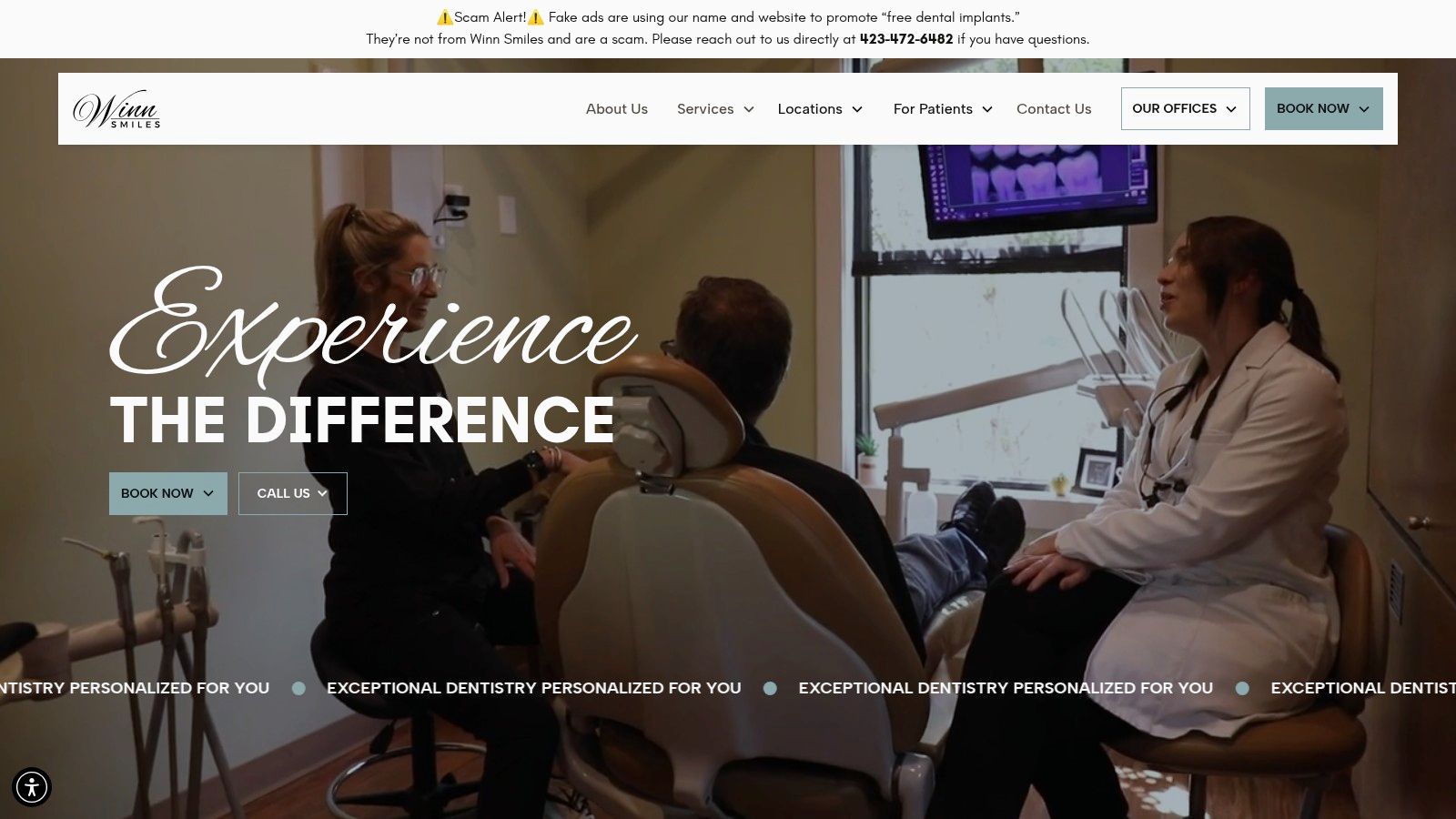 Screenshot from https://www.winnsmiles.com