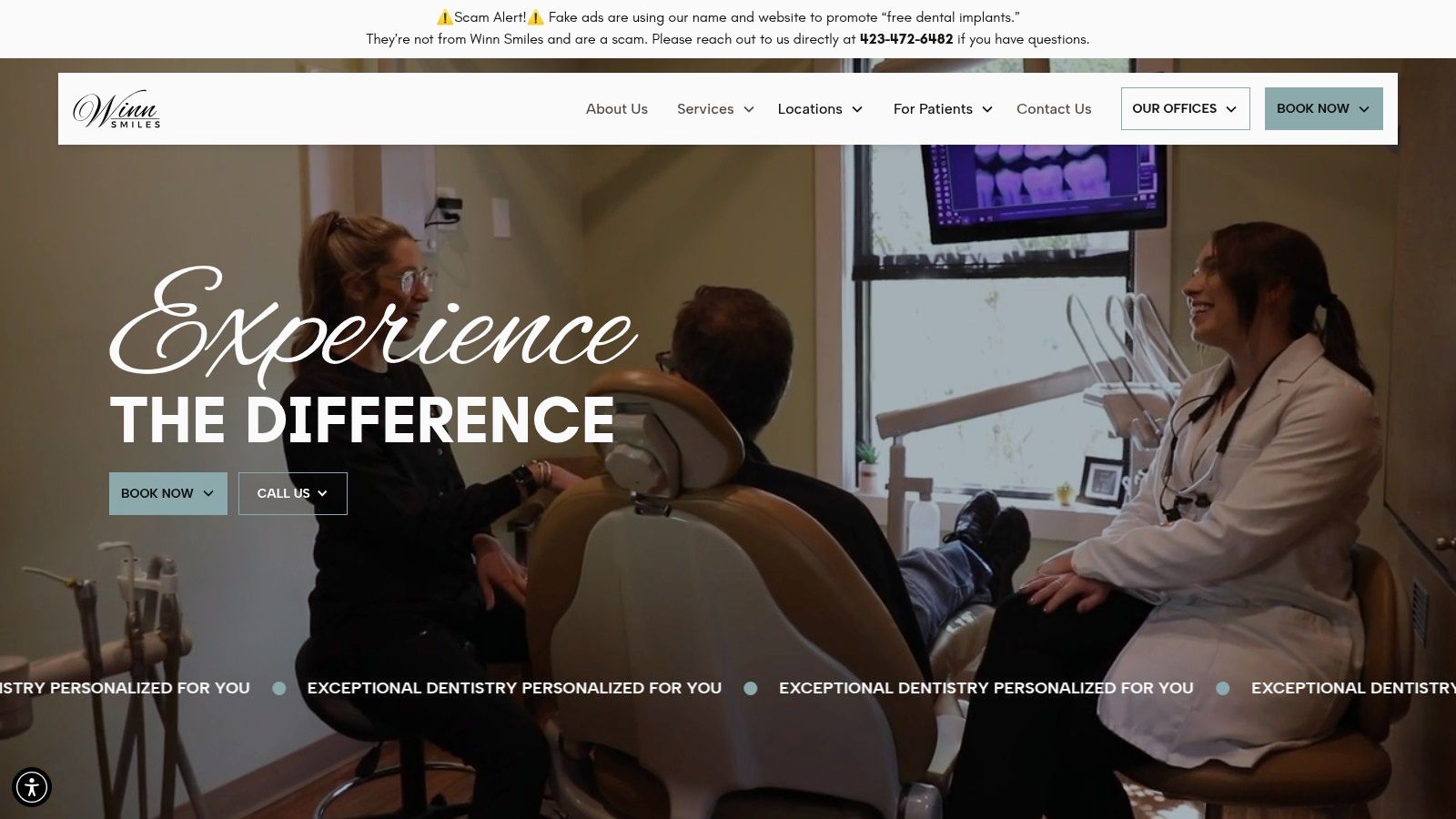 Screenshot from https://www.winnsmiles.com