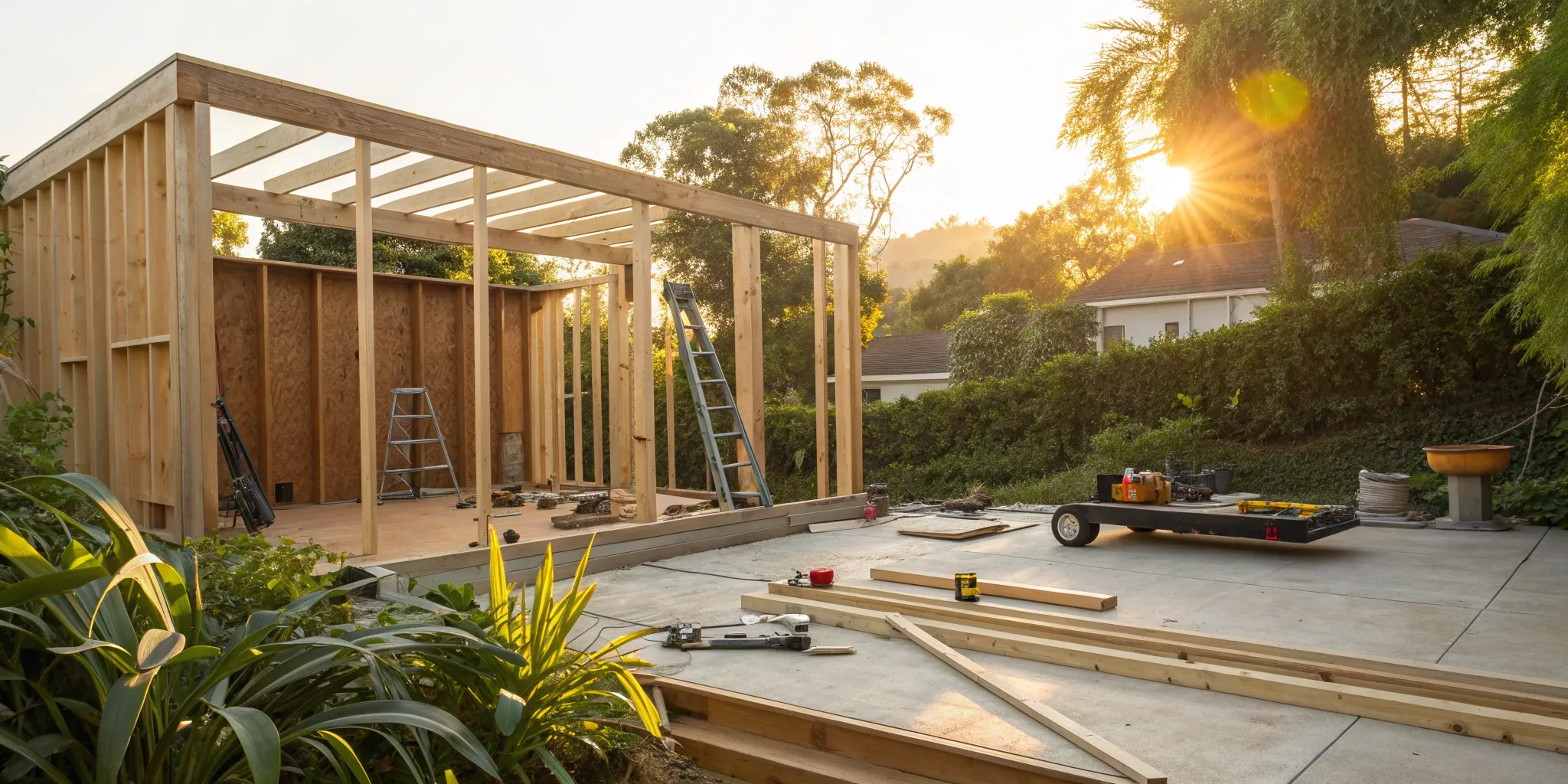 400 sq ft master suite addition framing.
