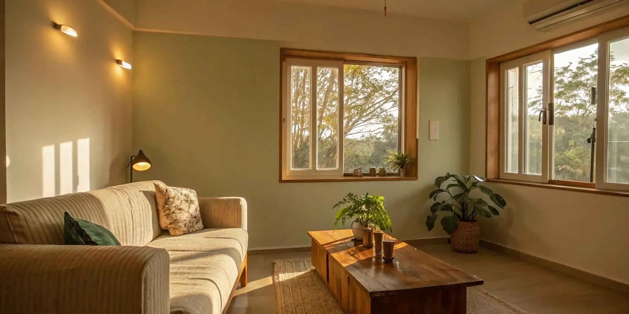 A modern living room remodel, a major factor in the overall cost to renovate a 2-bedroom house.