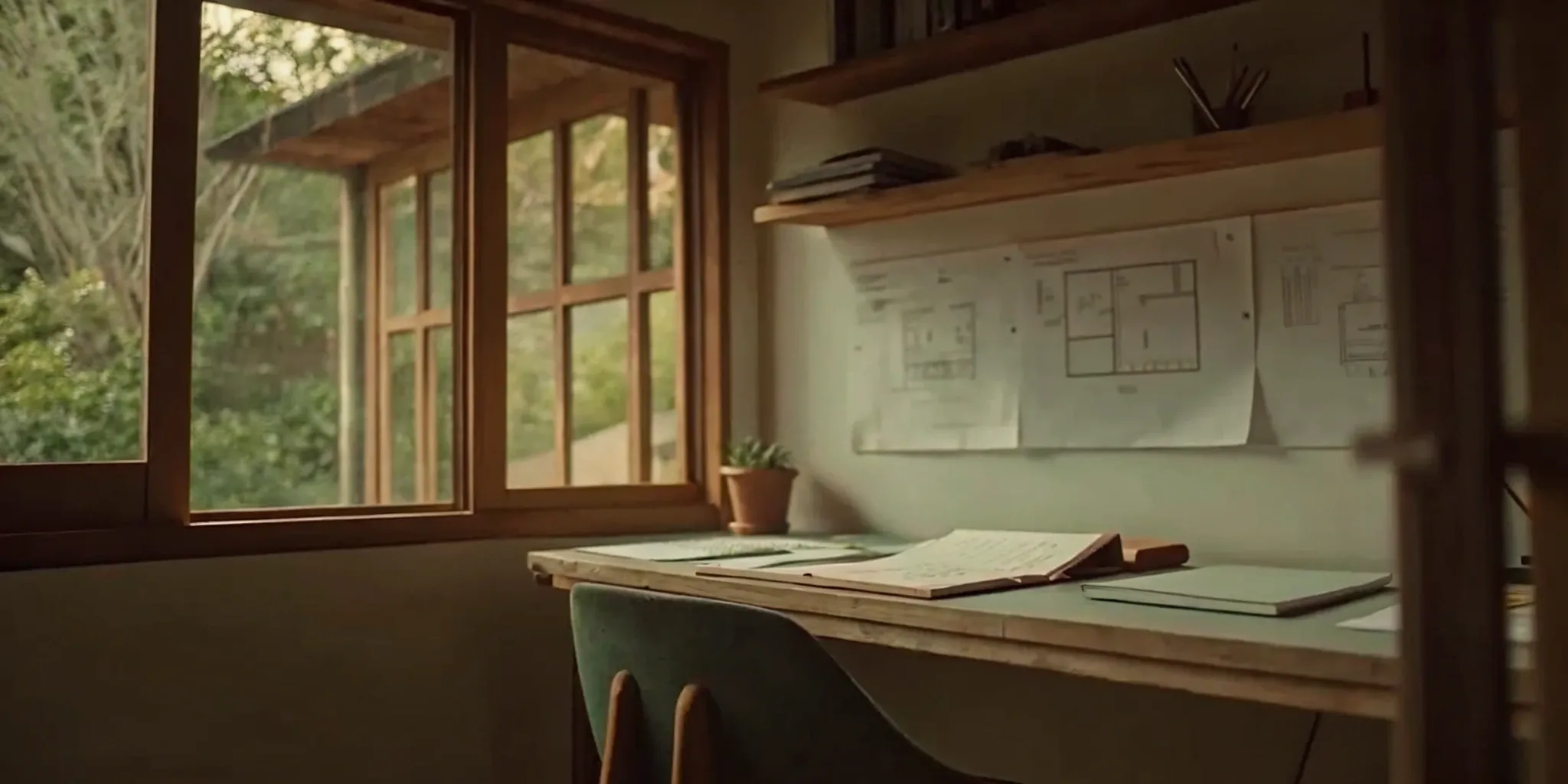 Reviewing architectural plans on a desk to determine what renovations require a permit.