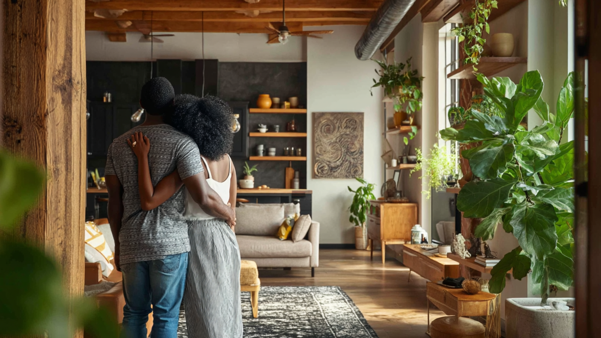 CopCouple in Newly Renovated Living Room