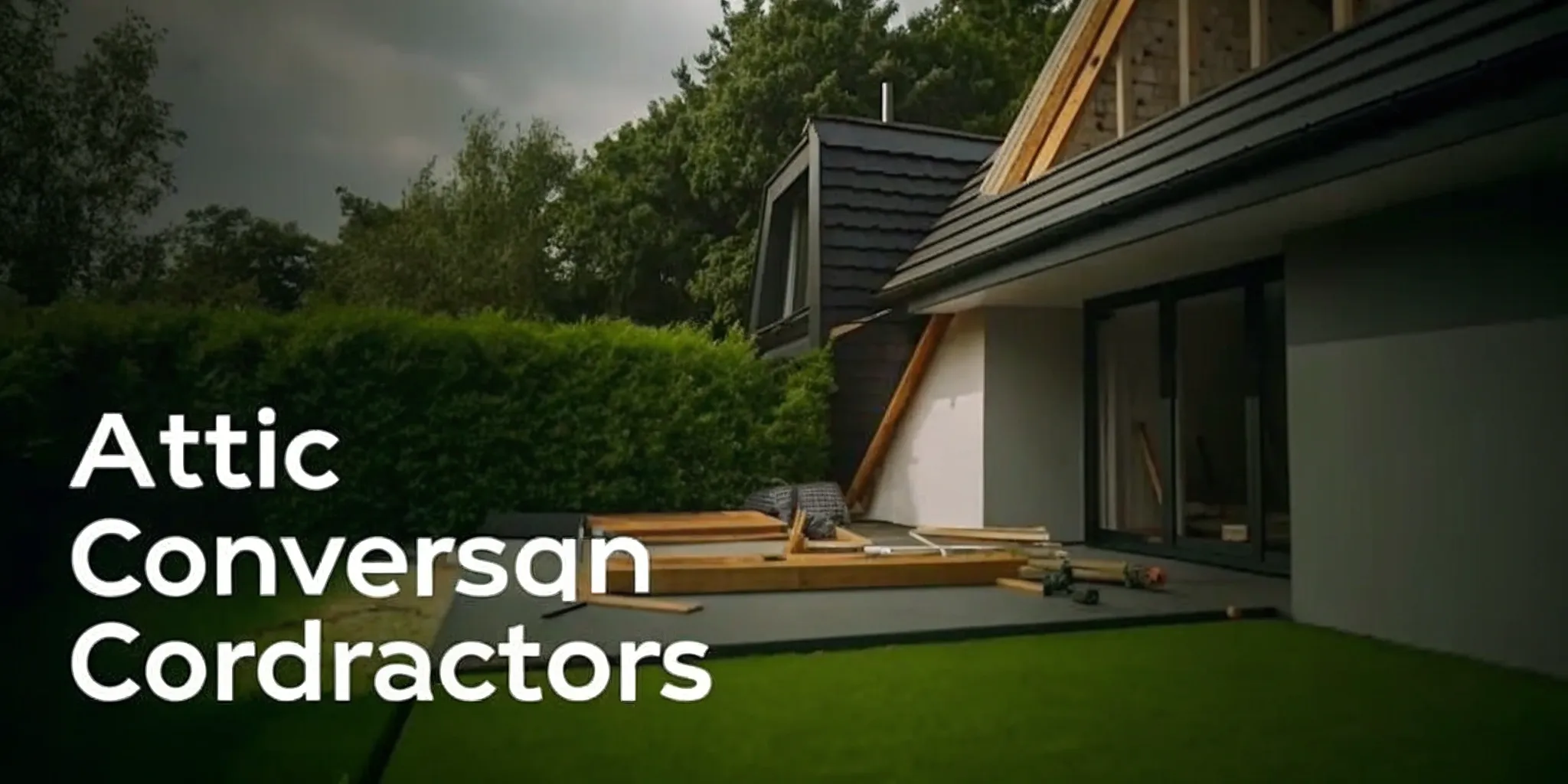 A homeowner's attic conversion in progress, handled by a professional contractor.