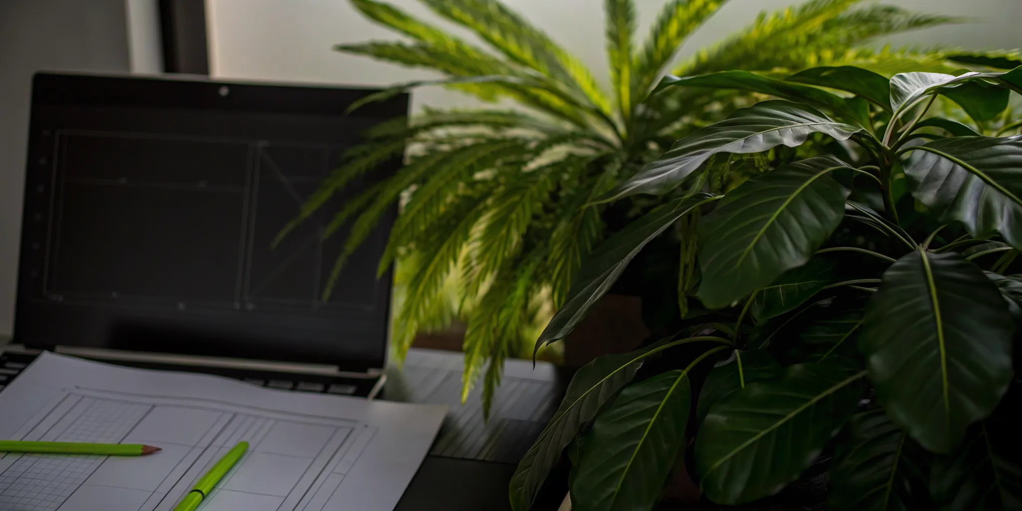 Desk with architectural plans and a laptop showing how to get an ADU approved.