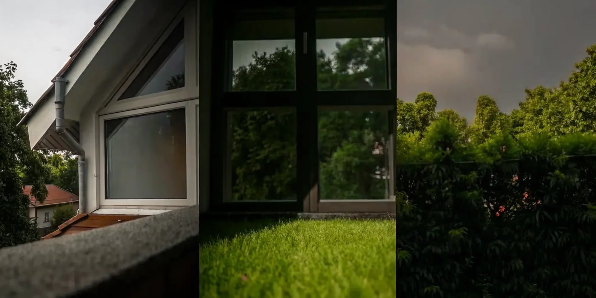 A modern attic conversion with large windows and plants creating a bright, stylish personal retreat.