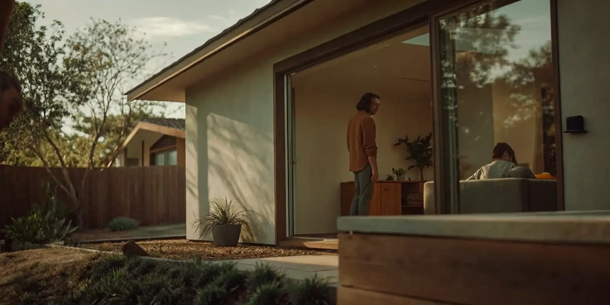 Modern prefab ADU installed in a Los Angeles backyard.
