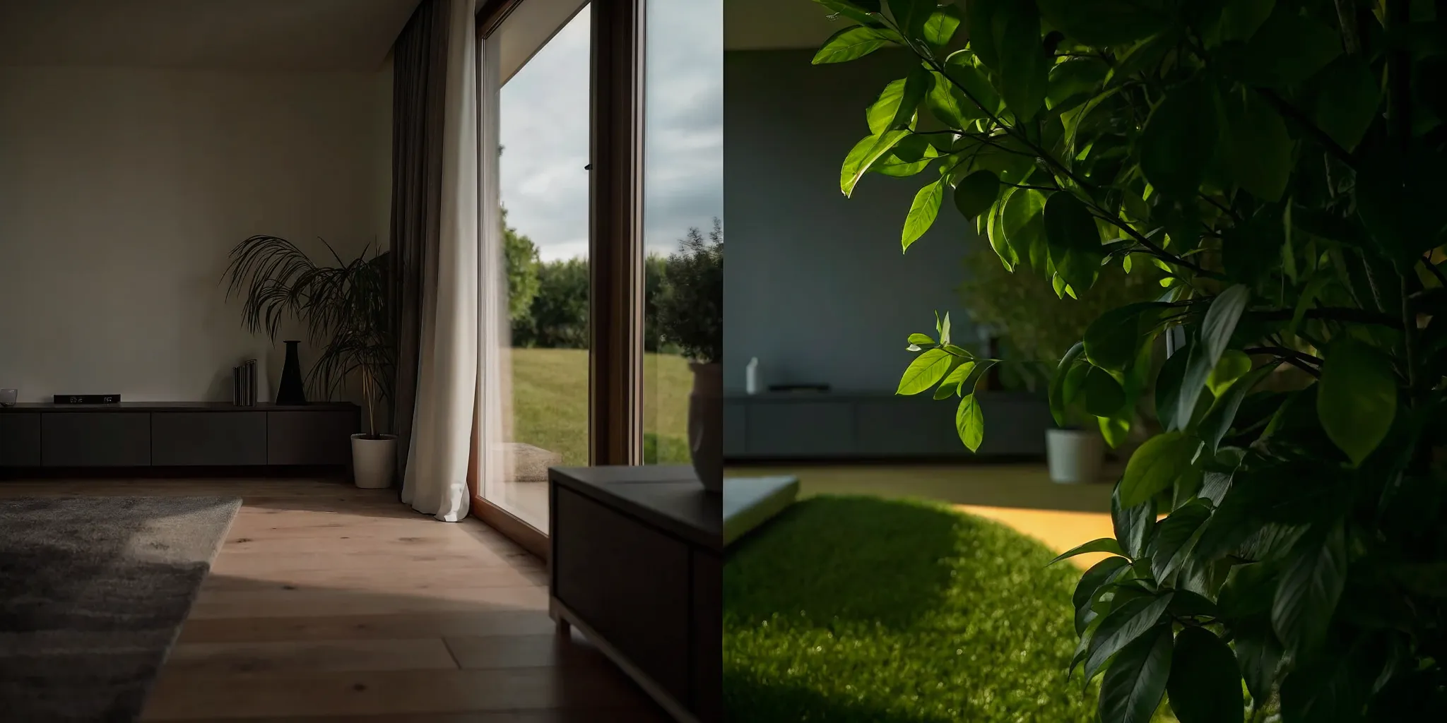 A beautiful renovated living room, a factor in the move vs renovate decision.