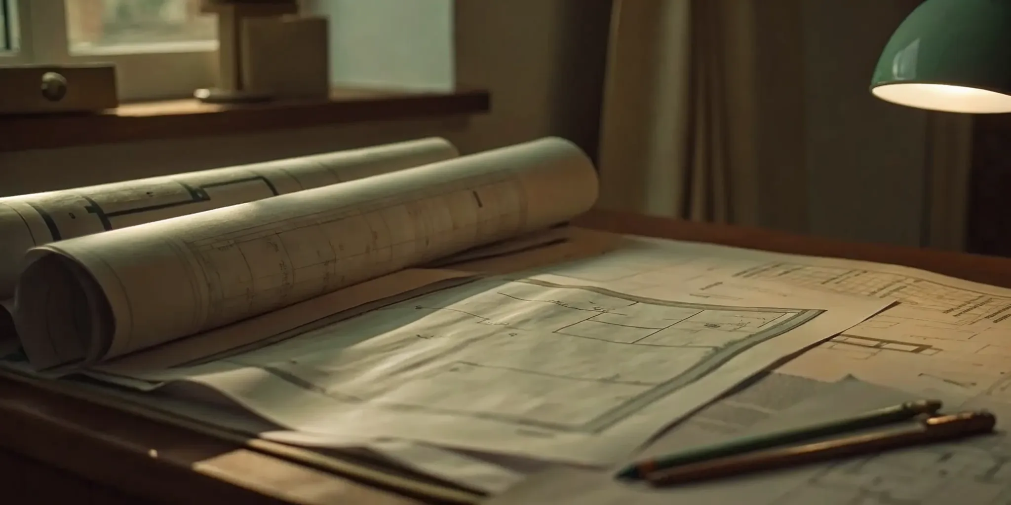 Seattle ADU permit documents and architectural blueprints spread across a desk