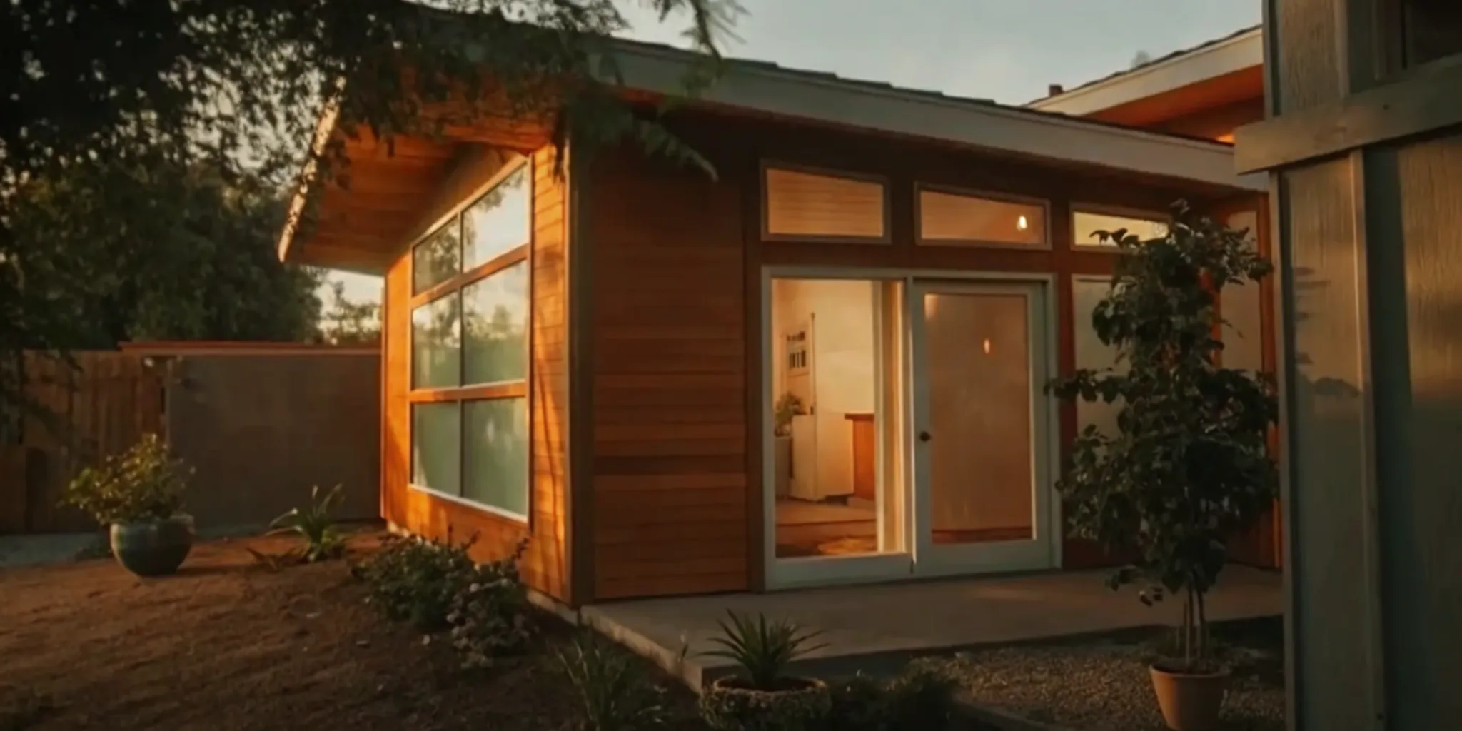 Modern detached ADU in a sunny California backyard