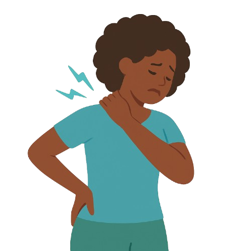 Une femme qui a des douleurs de nuque