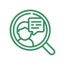 Logo représentant un employé qui effectue une consultation de prévention en chiropraxie