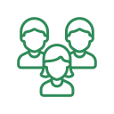 Logo représentant plusieurs employés en atelier collectif