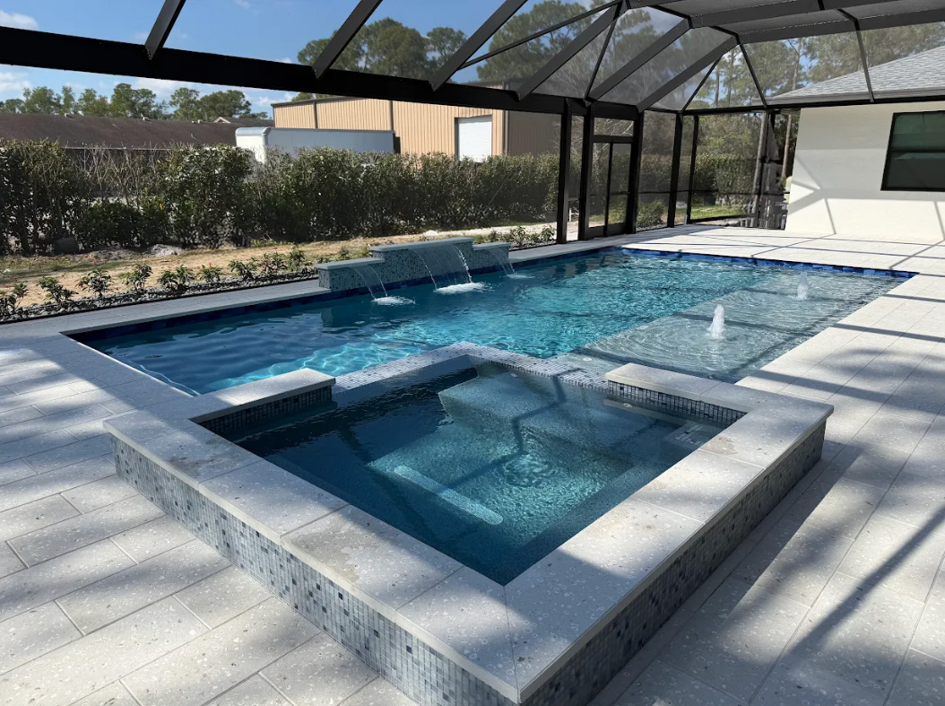A custom swimming pool designed by SunSmart Engineering