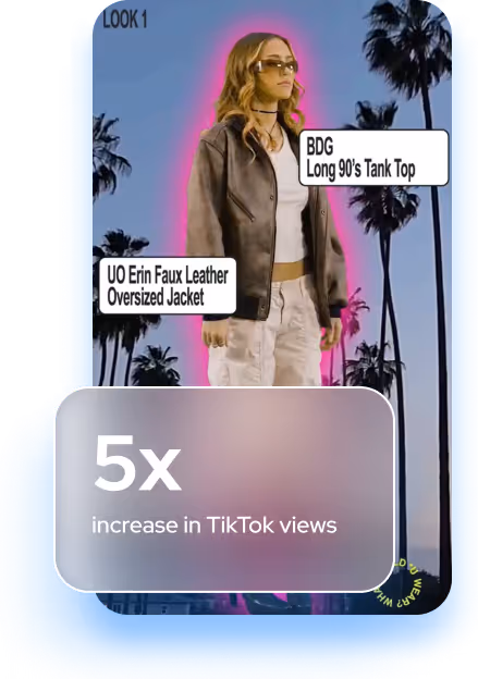 Fashion TikTok video showing 5x increase in content views