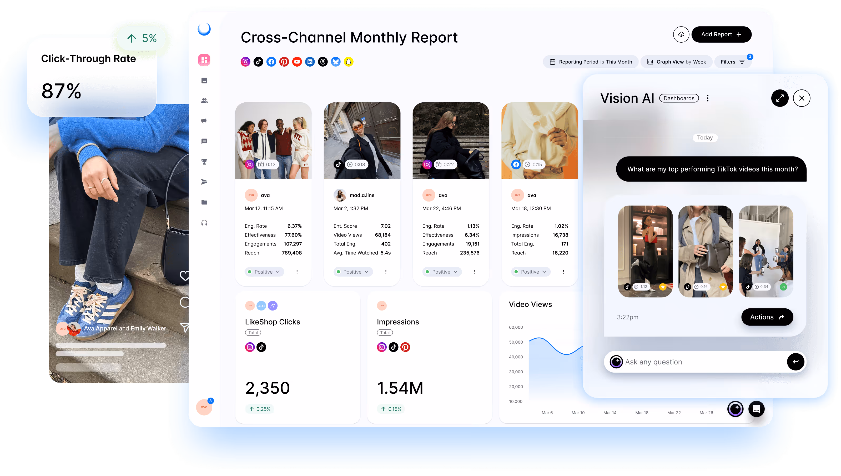 Dash Social social media management platform dashboard for brands