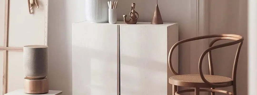 neutral coloured chair with table