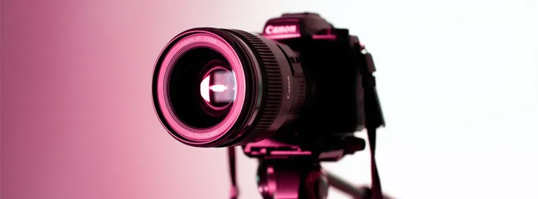 camera in pink lighting