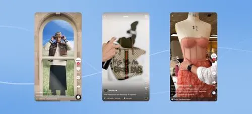 TikTok screenshots from luxury brands