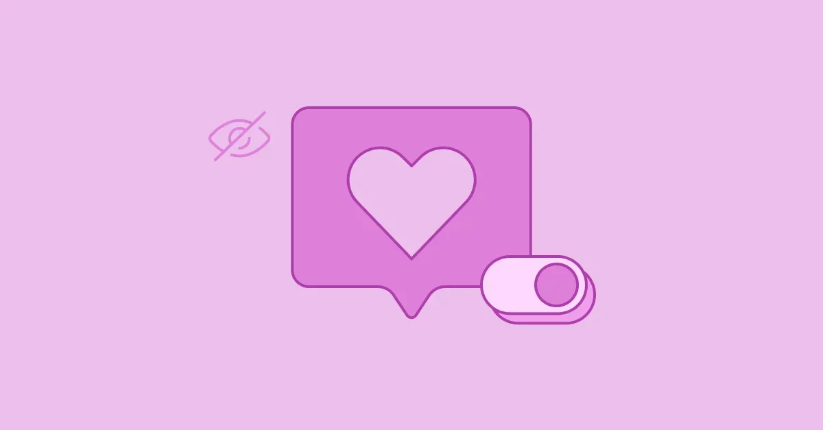 how to hide likes on social media blog header 