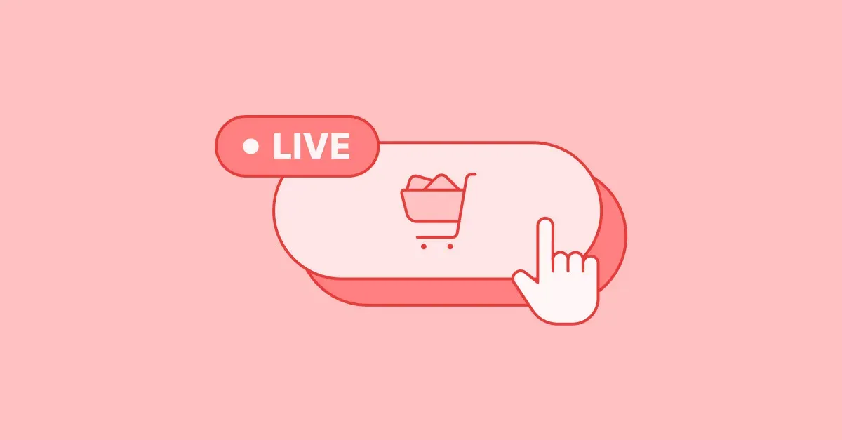 red live shopping blog header