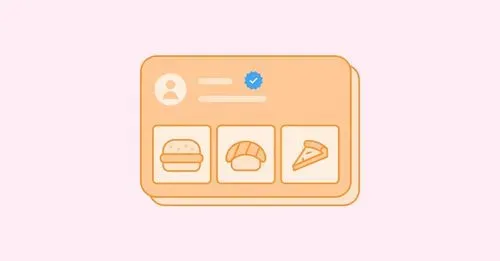 pink and orange food influencer blog header