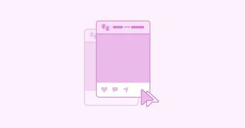 pink vector image of instagram blog header