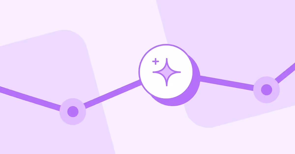 purple vector image to represent ai marketing