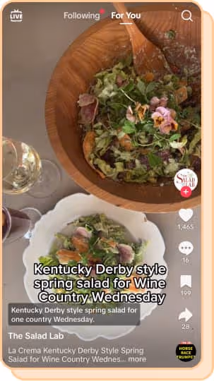 aerial image of kentucky derby salad