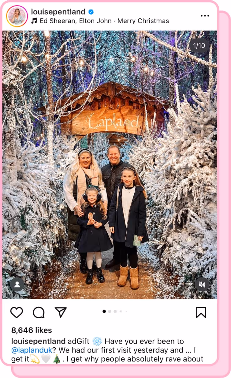 family among white trees