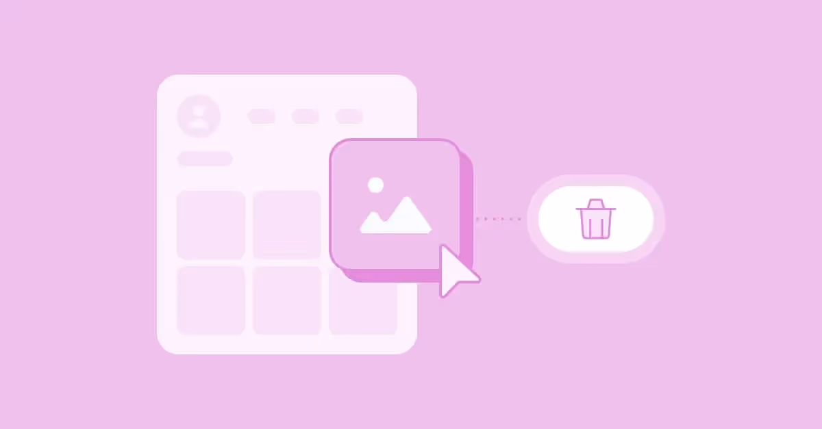 pink visual of cursor clicking iphone screen to represent clearing ig cache