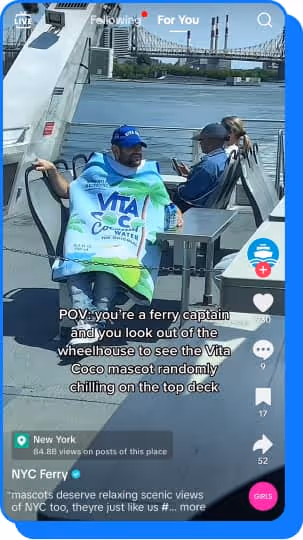 man in vita coco outfit on nyc ferry
