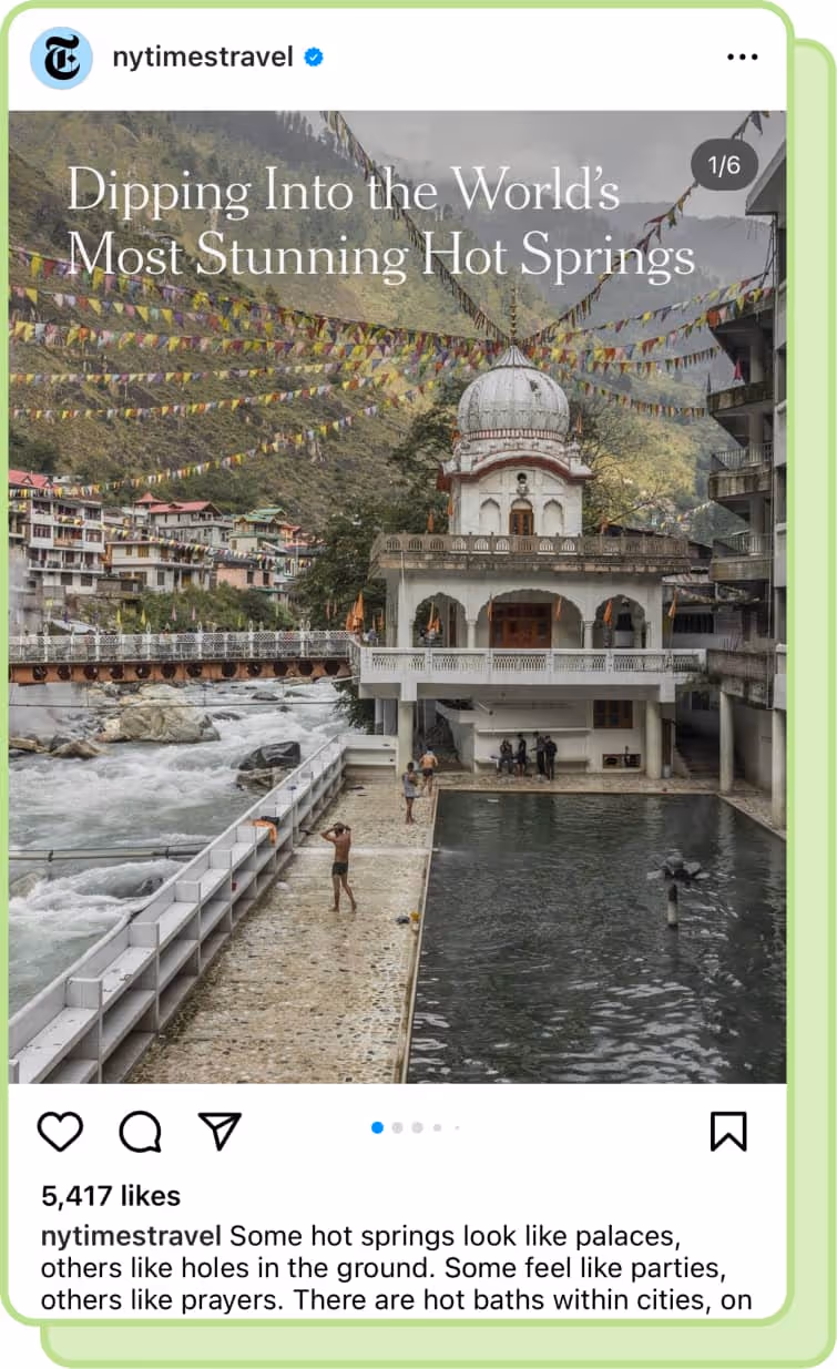 ny times travel ig screenshot