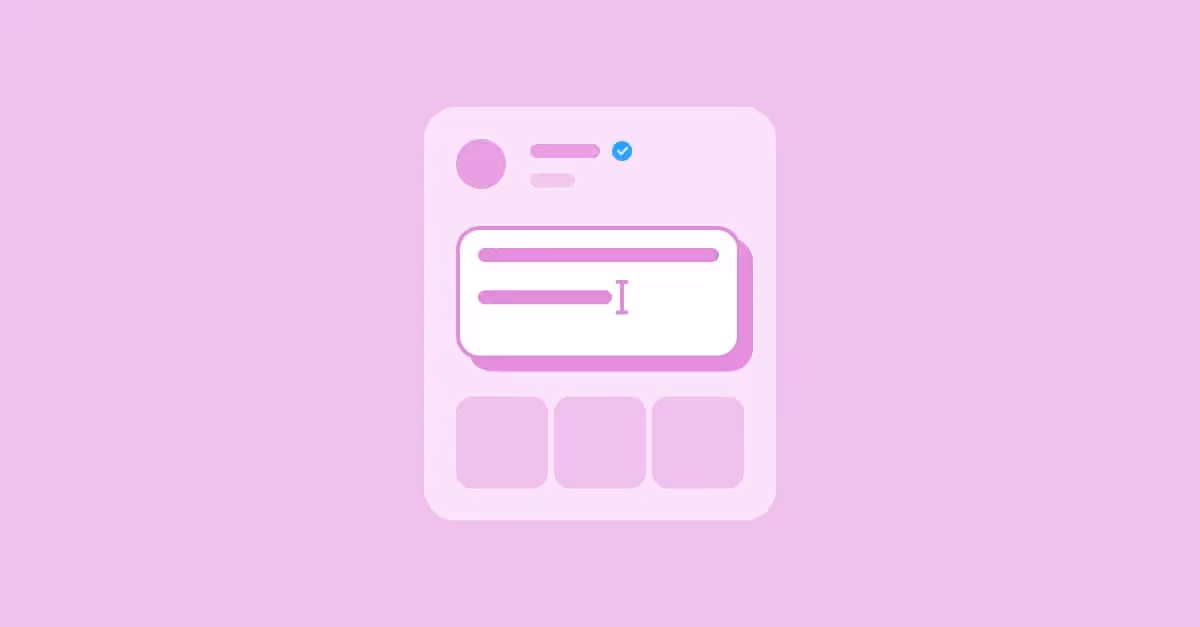 pink vector image representing instagram bio