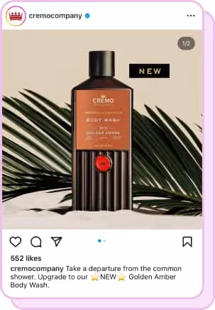 bottle of cremo body wash