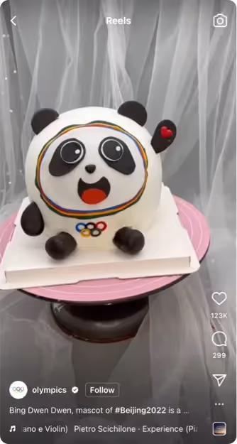 Olympics mascot cake