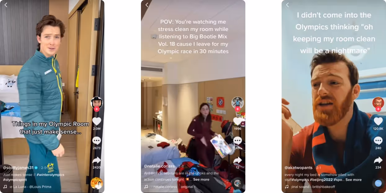 Olympics athletes on TikTok