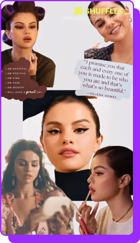 rare beauty pinterest shuffles screenshot