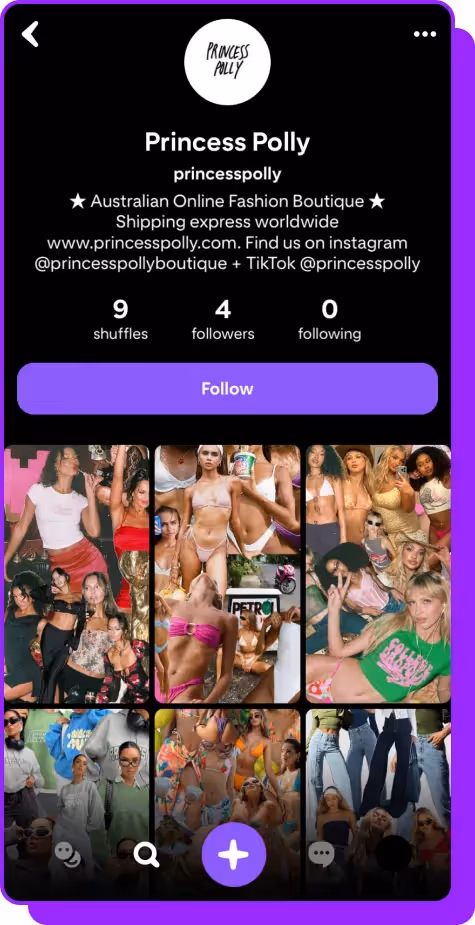 princess polly pinterest shuffles screenshot