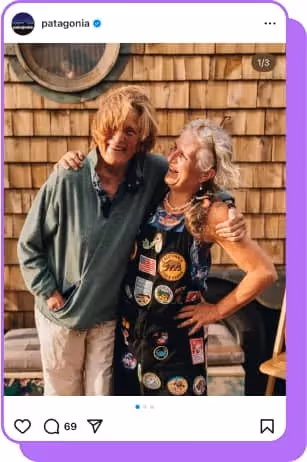 two people one wearing green patagonia fleece