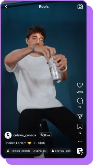 man opening can of celsius