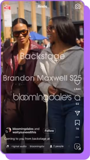 two woman backstage at fashion show
