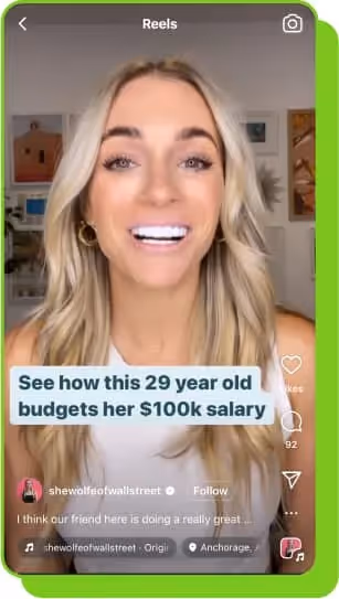 blonde woman making video