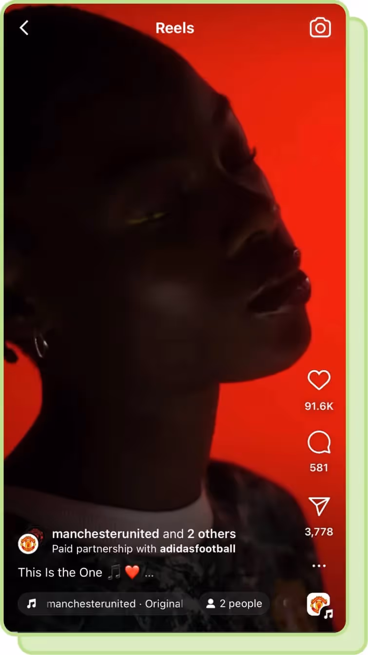 woman modelling man u merch for adidas