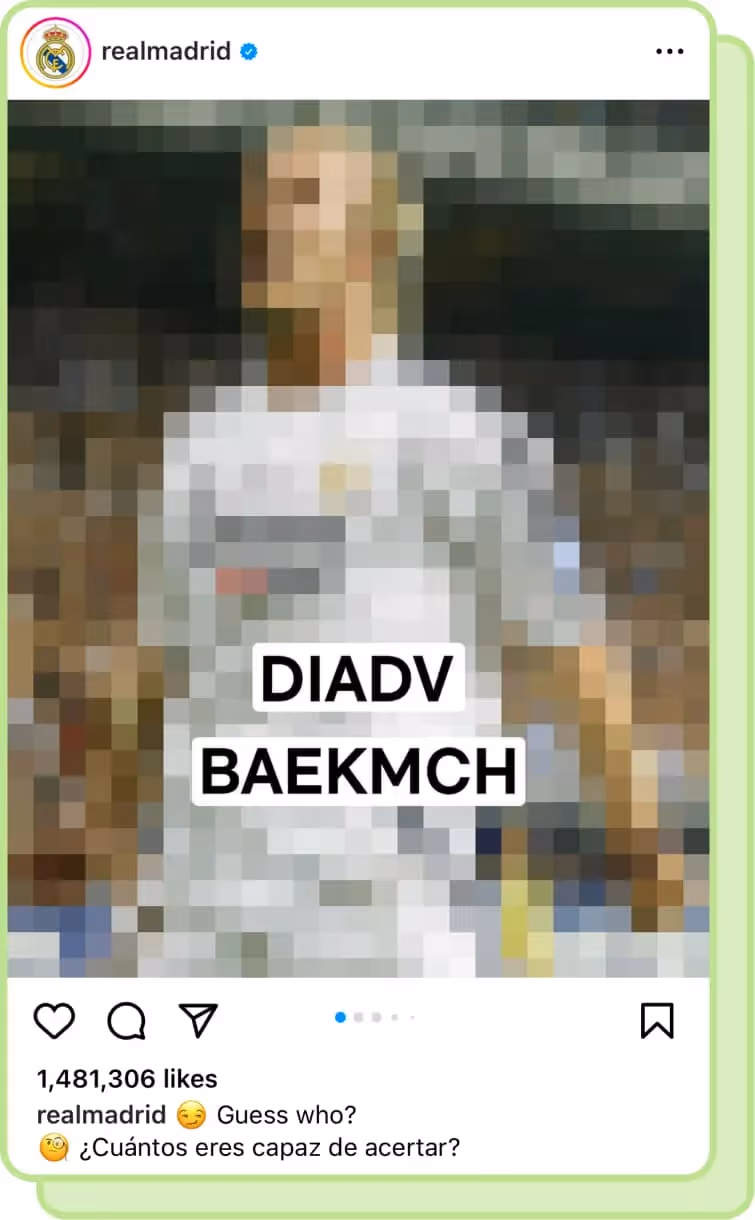blurry quiz image from realmadrid ig