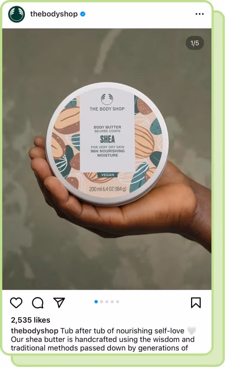 body shop shea body butter ig carousel screenshot