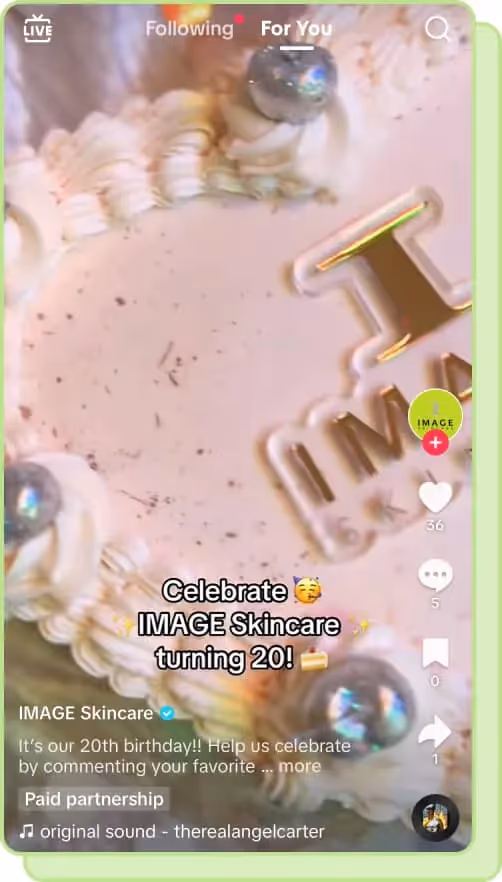 heart shaped cake for image skincare