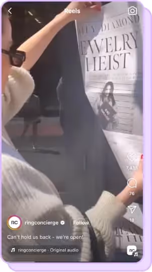 person holding up newspaper talking about jewelry heist